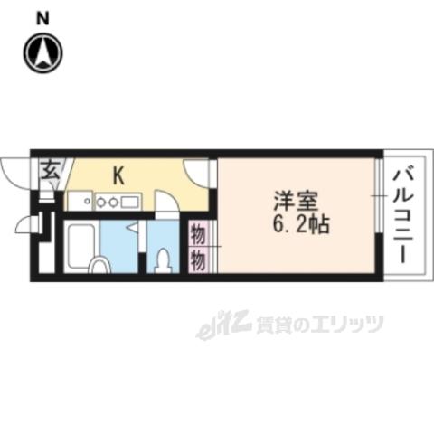 レオパレスルシェルブルー東大阪(1K/3階)の間取り写真