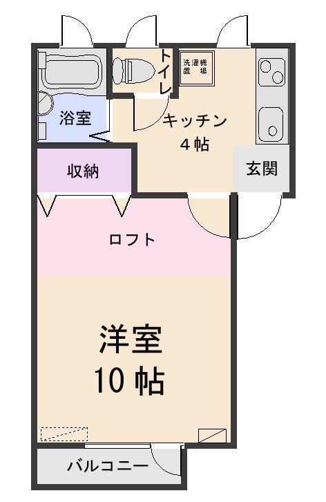 YS城下(1K/1階)の間取り写真