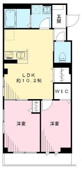 クラルテときわ台(2LDK/3階)の間取り写真