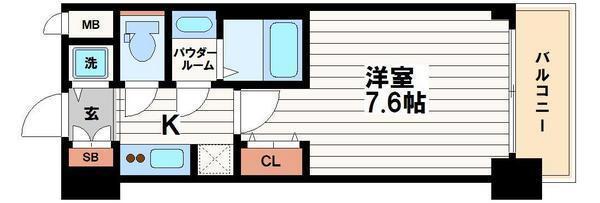 サムティ本町橋IIMEDIUS(1K/10階)の間取り写真