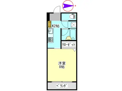 プラザハイツ久世(1K/3階)の間取り写真