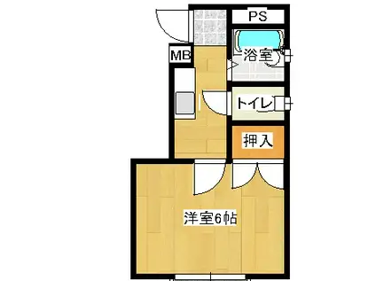 キャッスルつかさ(1K/1階)の間取り写真