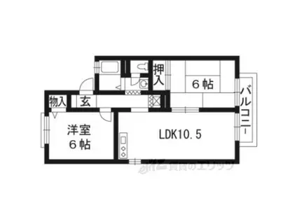 スィーツ山路(2LDK/2階)の間取り写真