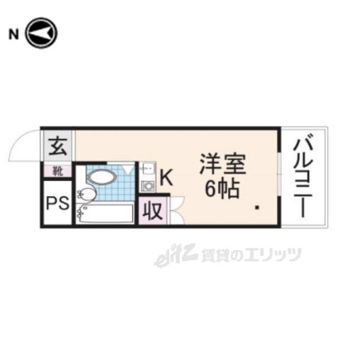 トータスBLD(ワンルーム/4階)の間取り写真