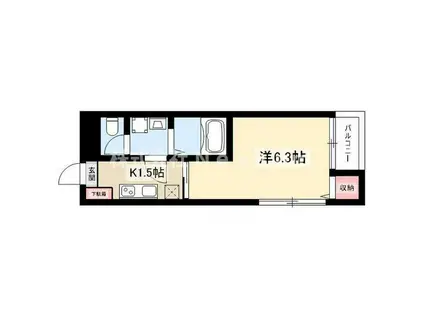 SUCCESSVII(1K/2階)の間取り写真