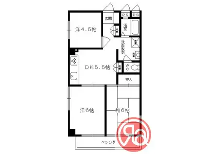 ドミール春光(3DK/2階)の間取り写真