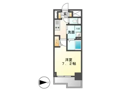 プレサンス丸の内レジデンスII(1K/3階)の間取り写真