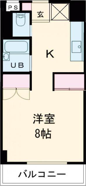 豊成ビル(1K/2階)の間取り写真
