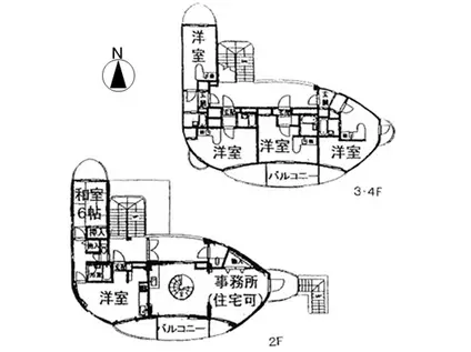 ラ・ビ・クレール(ワンルーム/4階)の間取り写真