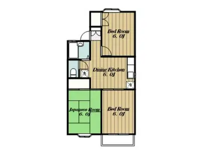 メンバーズタウン厚木(3DK/2階)の間取り写真