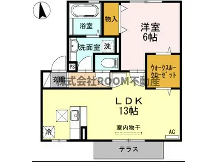 モントレゾール(1LDK/1階)の間取り写真