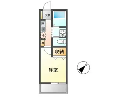 リバティハウスアイギ(1K/2階)の間取り写真