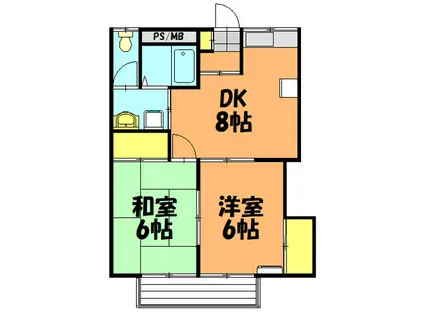 アルスK&T-II(2DK/2階)の間取り写真