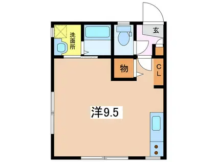 ウィル・クラヴィエ(ワンルーム/1階)の間取り写真