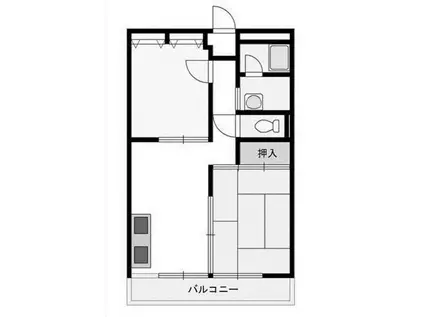 フラッツ・イケベ(2DK/4階)の間取り写真