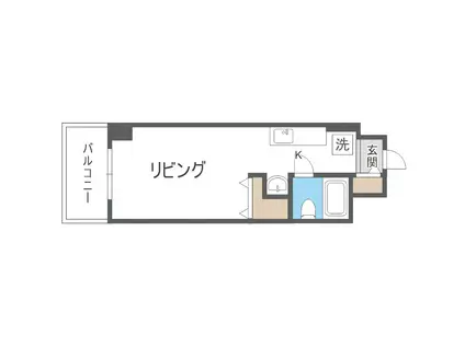 メゾンエクレーレ近代美術館(ワンルーム/7階)の間取り写真