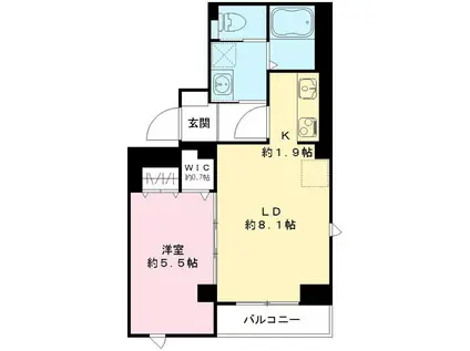 フラッツ平河町 TOKYO ZERO EMISSION HOUSE(1LDK/2階)の間取り写真