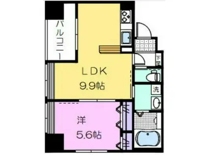 CIEL KAYA(1LDK/9階)の間取り写真