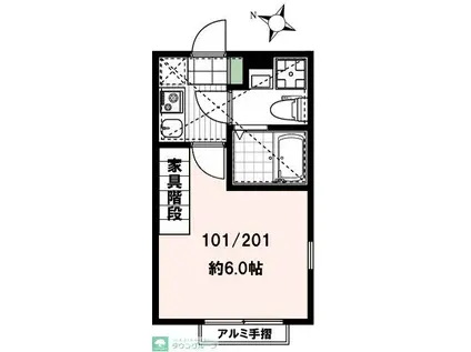 マ・ピエス生田八番館(1K/2階)の間取り写真