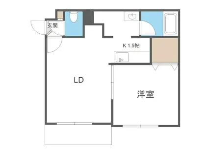 コンフォートステイ南郷通(1LDK/3階)の間取り写真