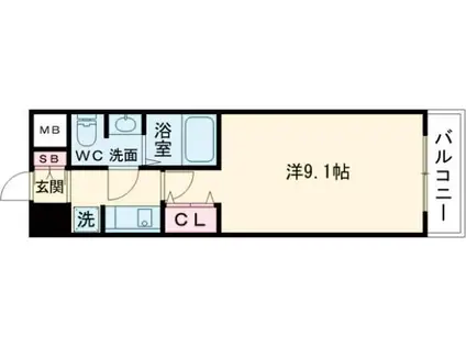 グレンパーク兵庫駅前(1K/5階)の間取り写真