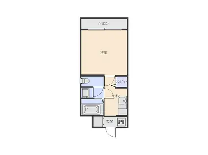 コーポコスモス(1K/2階)の間取り写真