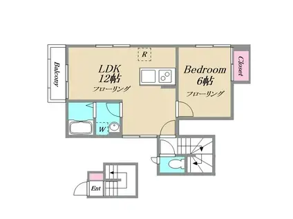 RHEINGOLD(1LDK/2階)の間取り写真