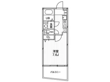 ルクレ阿波座レジデンス(1K/9階)の間取り写真
