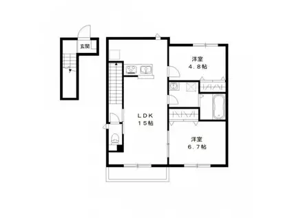 パームス(2LDK/2階)の間取り写真