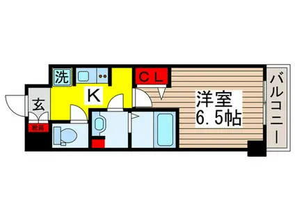 N-STAGE GYOTOKU(1K/4階)の間取り写真