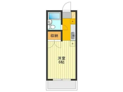 ハイツベルグラント(1K/2階)の間取り写真