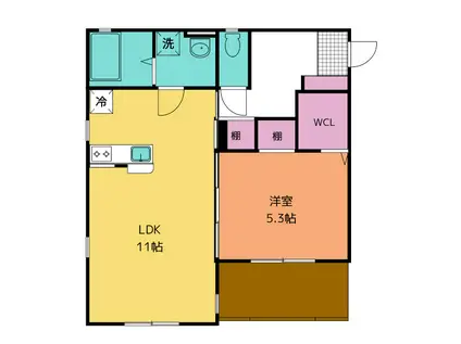 PRIMARY湘南(1LDK/1階)の間取り写真