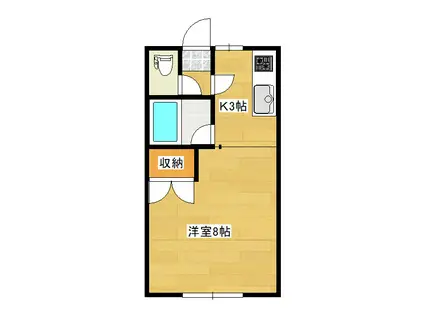 マルシゲハイツ(1K/1階)の間取り写真