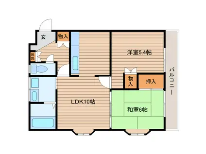 サクラコーポ(2LDK/2階)の間取り写真