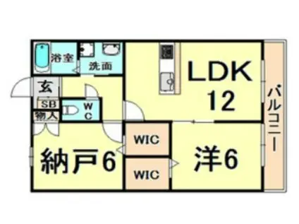ベルフィールド(2LDK/2階)の間取り写真