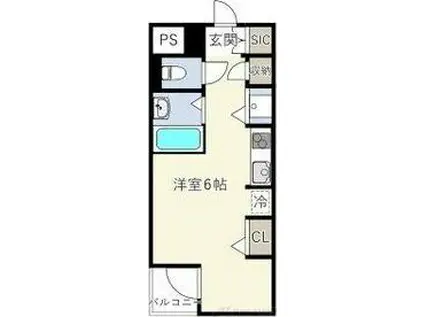 ドゥマン梅田(ワンルーム/3階)の間取り写真