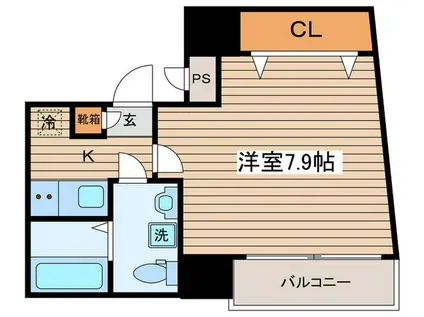 アルファコート王子2(1K/9階)の間取り写真