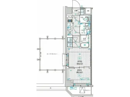 ジェノヴィア世田谷砧2(2K/5階)の間取り写真