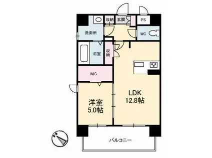 シャーメゾンステージ碧・青空公園(1LDK/8階)の間取り写真