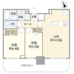アトラス北千住(2LDK/8階)の間取り写真