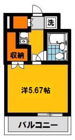 エトワール宇都宮第3(1K/3階)の間取り写真