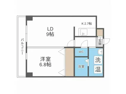 SOAR RIDGE(1LDK/2階)の間取り写真