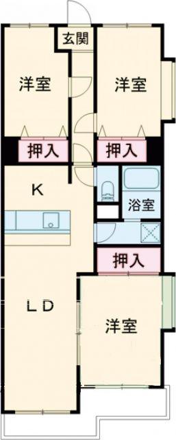 Mサンシャイン(3LDK/1階)の間取り写真