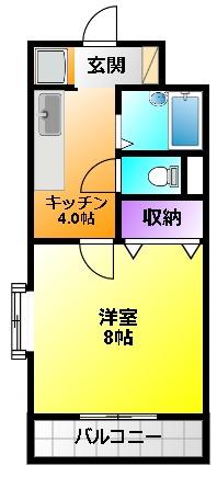 DAIKOKU(1K/3階)の間取り写真