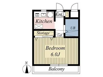 小池ハイツ(1K/1階)の間取り写真