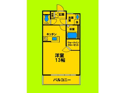 オラシオン吹田(ワンルーム/4階)の間取り写真