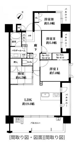 サングレート博多ロイヤルプレイス(4LDK/6階)の間取り写真