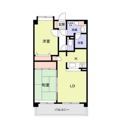 キングホームズ1番館(2LDK/1階)の間取り写真