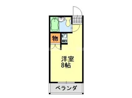 OCEANCOURT蘇我イースト(ワンルーム/1階)の間取り写真