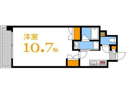 コスタ宇品(1K/3階)の間取り写真